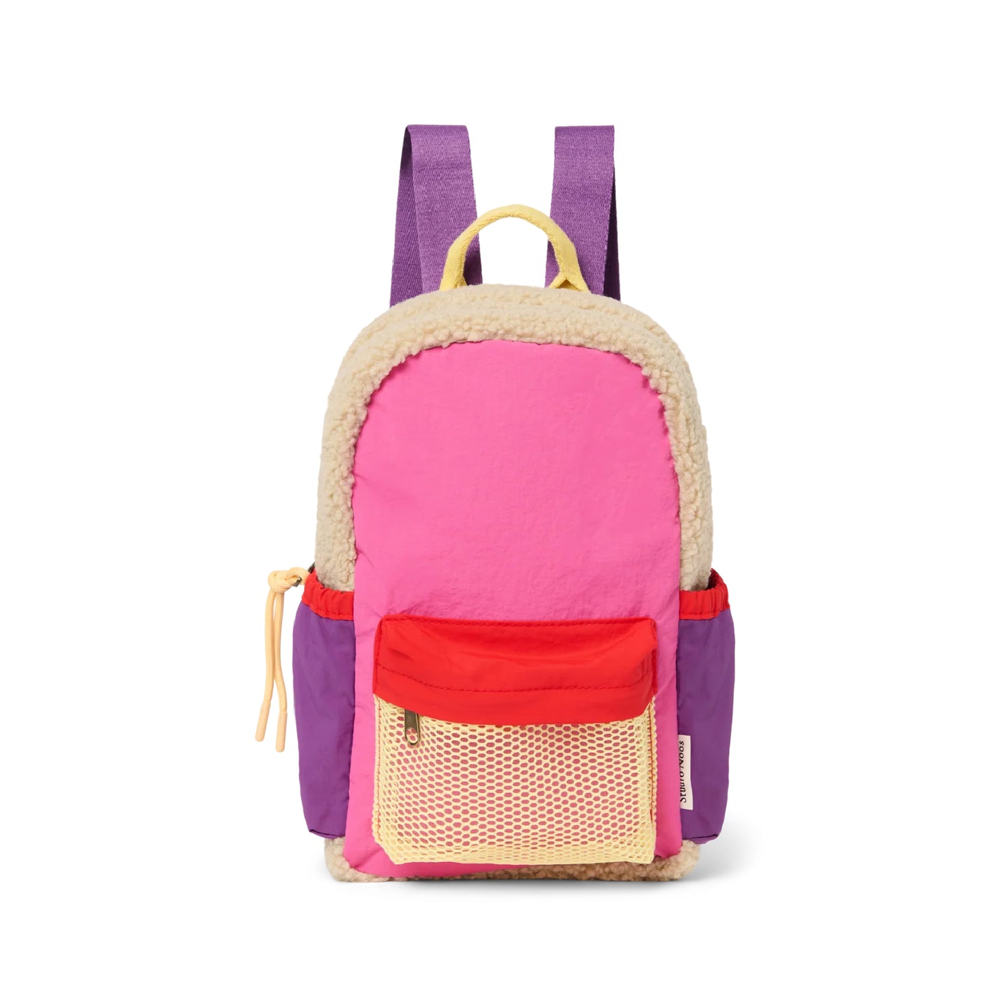 rugzak mini patchwork, bright pink - STUDIO NOOS