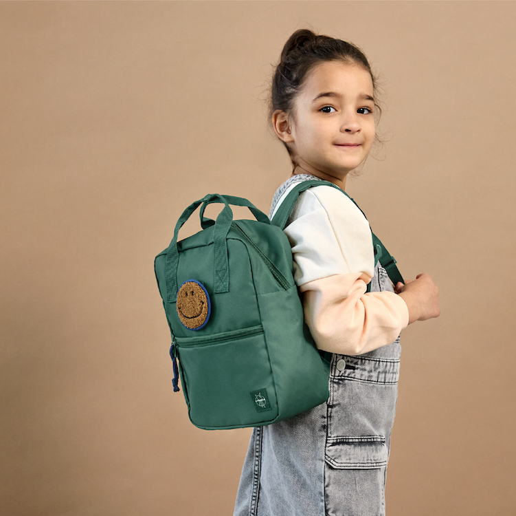 rugzak mini square little gang, dark green - LÄSSIG