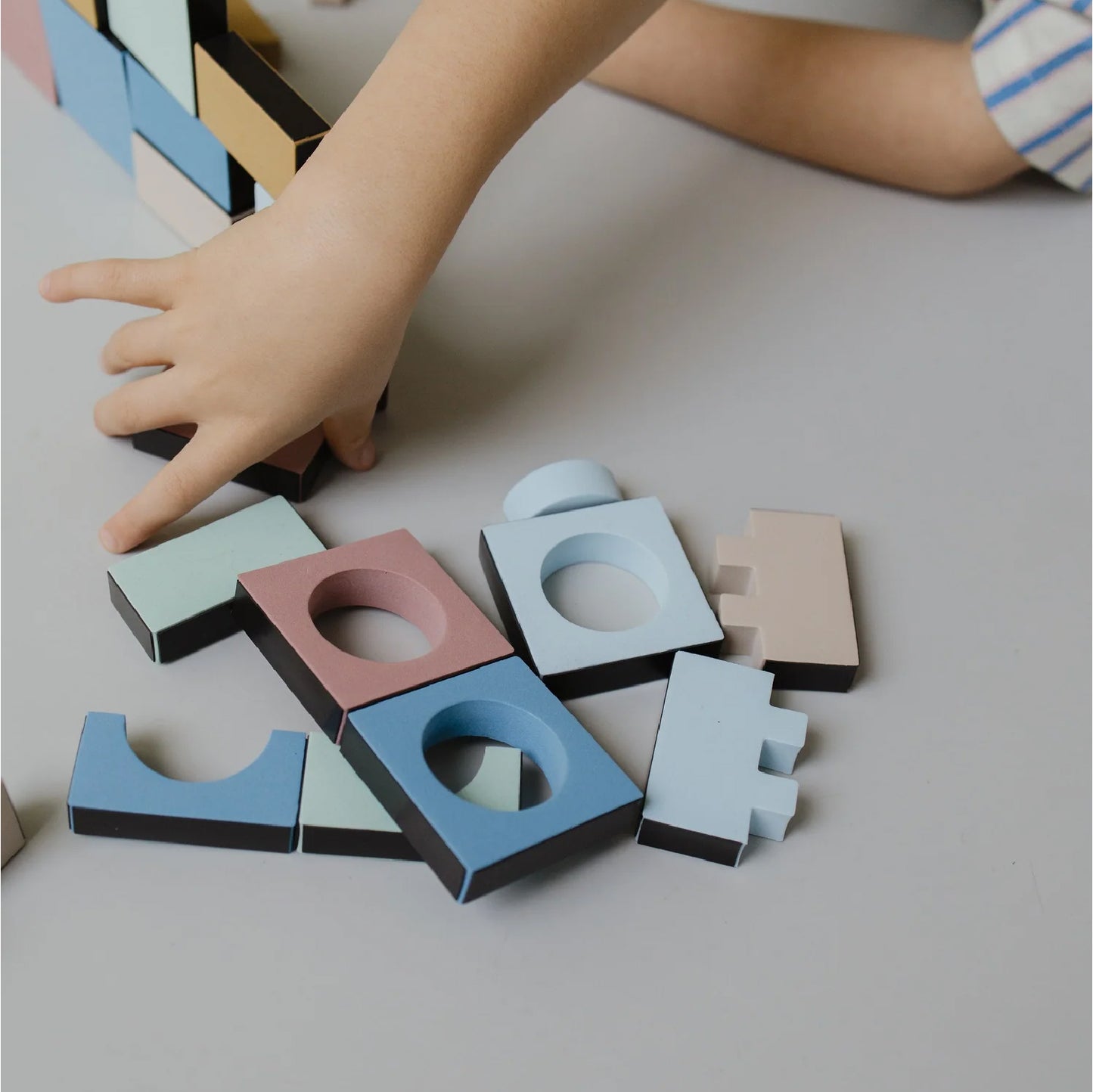 magnetisch speelgoed, 54 foam blocks - MOES