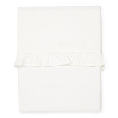 wieglaken ruffle, warm white - KOEKA