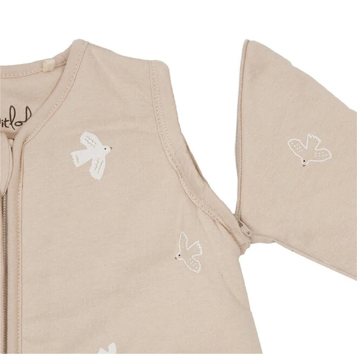 winterslaapzak 70 cm soft wings, ecru - WITLOF FOR KIDS