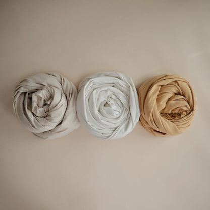 draagdoek baby wrap, musterd mélange - MUSHIE