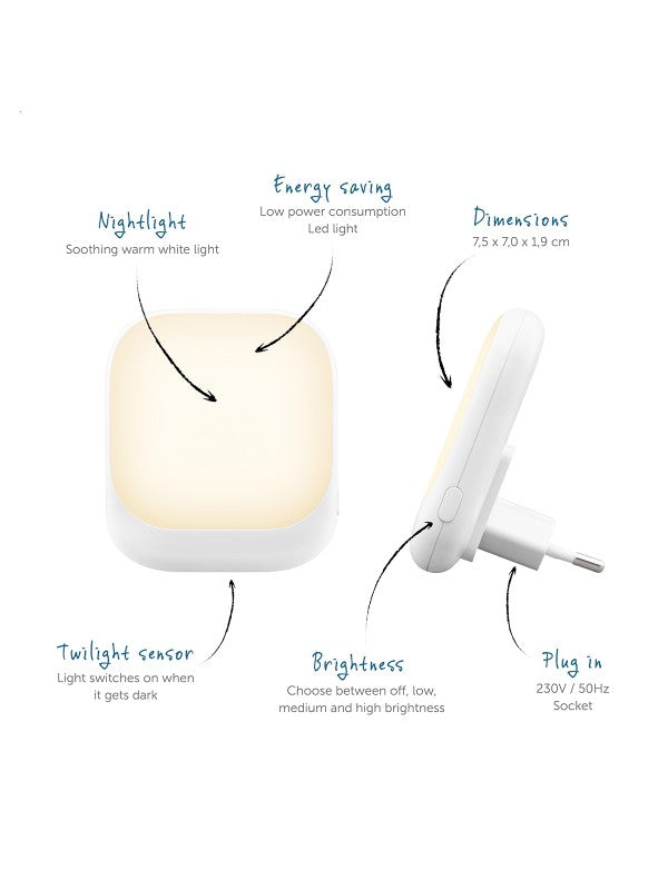 stopcontactlamp, white - ZAZU