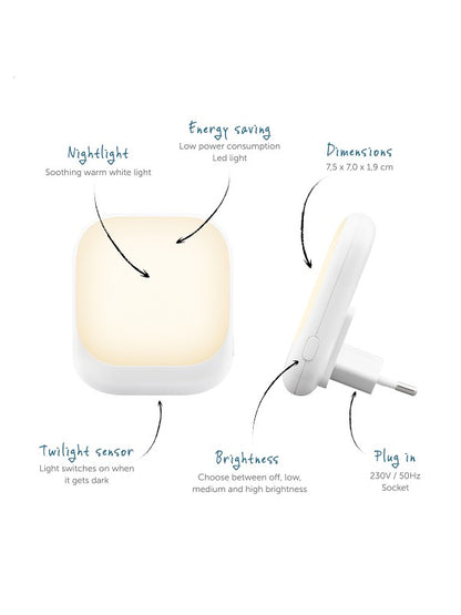 stopcontactlamp, white - ZAZU